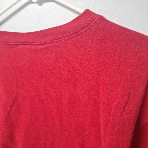 Tom and Jerry Sweatshirt Crewneck Red Womens Junior Small 3 5 Cat Mouse Cartoon - Picture 7 of 9